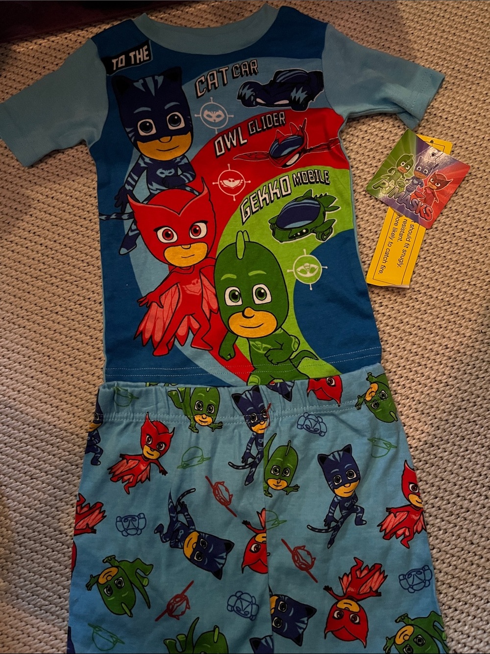 Pajamas PJ Masks boys new size 8 cotton